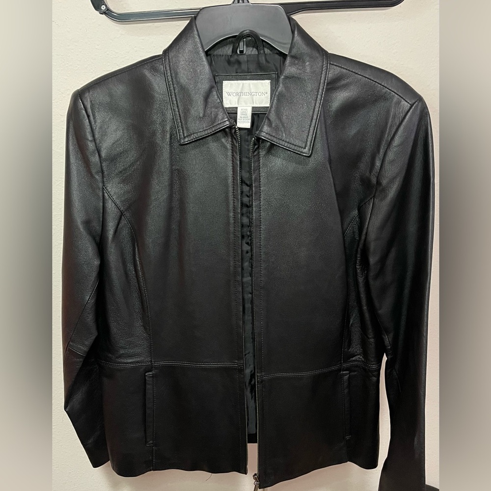 Worthington Women's Petite Black Leather
